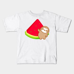 Cute Thanks A Melon Thank You Sloth Kids T-Shirt